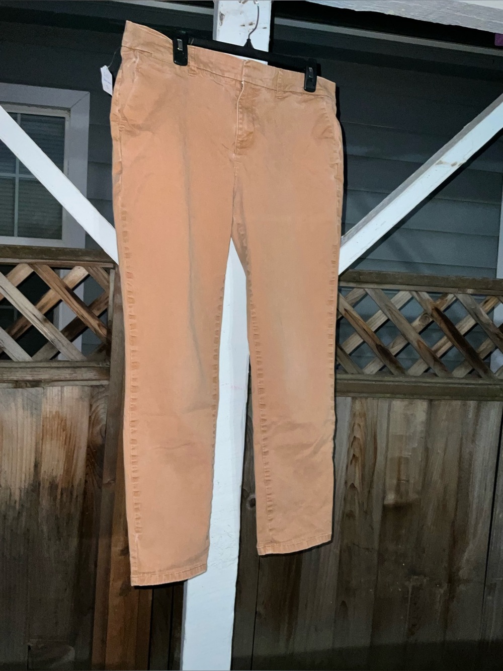 Tommy Hilfiger Hampton Stretch Slim Chino Khaki Pants Tan Women Size 14